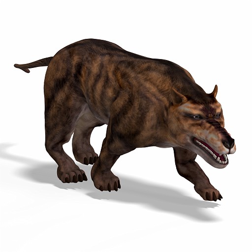 Andrewsarchus 02 A_0001.jpg - Dangerous dinosaur Andrewsarchus With Clipping Path over white